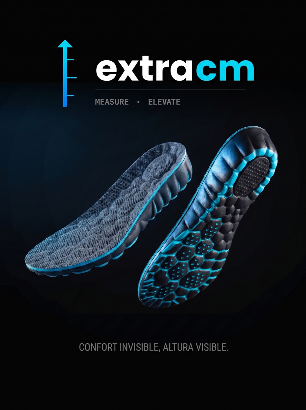 ExtraCM insole — up to 7cm taller, invisible in every shoe
